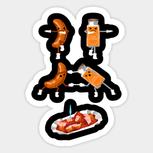 Currywurst, Wurst, Imbiss, Chips, Fries, Fast food Sticker